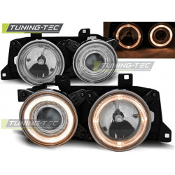 HEADLIGHTS ANGEL EYES CHROME for BMW E32/E34