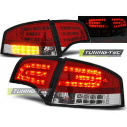 LED TAIL LIGHTS RED WHITE for AUDI A4 B7 11.04-03.08 SEDAN