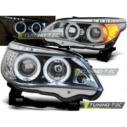 HEADLIGHTS ANGEL EYES CHROME LED INDICATOR for BMW E60/E61 03-07