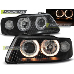 HEADLIGHTS ANGEL EYES BLACK for AUDI A3 09.00-05.03