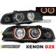 Lighting XENON HEADLIGHTS ANGEL EYES BLACK for BMW E39 09.95-06.03 | races-shop.com