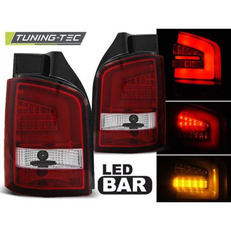 Lighting LED BAR TAIL LIGHTS RED WHIE for VW T5 04.10-15 | races-shop.com