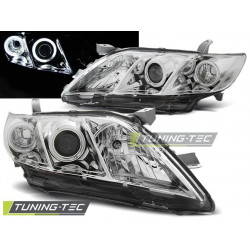 HEADLIGHTS TOYOTA CAMRY 6 XV40 06-09 ANGEL EYES CHROME