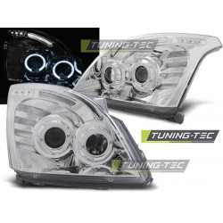 HEADLIGHTS TOYOTA LAND CRUISER 120 03-09 ANGEL EYES CHROME
