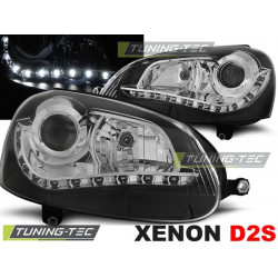 XENON HEADLIGHTS BLACK for VW GOLF 5