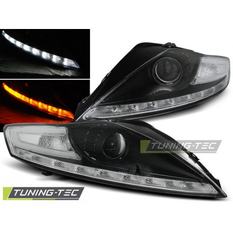 Lighting HEADLIGHTS FORD MONDEO 07.07-11.10 DAYLIGHT BLACK LED INDICATOR | races-shop.com