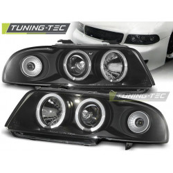 HEADLIGHTS ANGEL EYES BLACK for AUDI A4 11.94-12.98