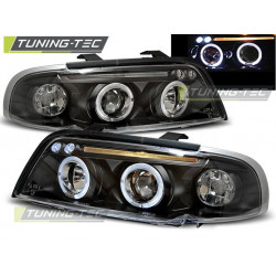 HEADLIGHTS ANGEL EYES BLACK for AUDI A4 11.94-12.98