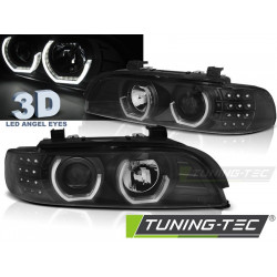 HEADLIGHTS ANGEL EYES 3D BLACK for BMW E39 09.95-06.03