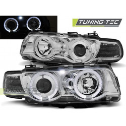 HEADLIGHTS ANGEL EYES CHROME for BMW E38 09.98-07.01
