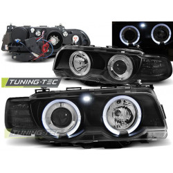 XENON HEADLIGHTS ANGEL EYES BLACK for BMW E38 09.98-07.01