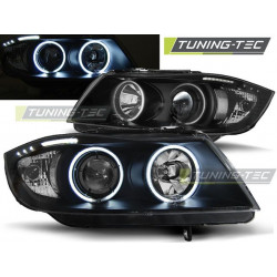 HEADLIGHTS ANGEL EYES CCFL BLACK for BMW E90/E91 03.05-08.08