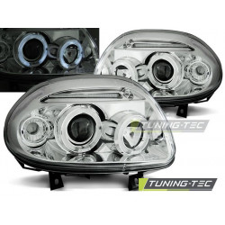 HEADLIGHTS RENAULT CLIO II 09.98-05.01 ANGEL EYES CHROME