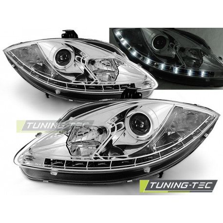 Lighting HEADLIGHTS DAYLIGHT CHROME for SEAT LEON ALTEA TOLEDO 06.05-09 | races-shop.com