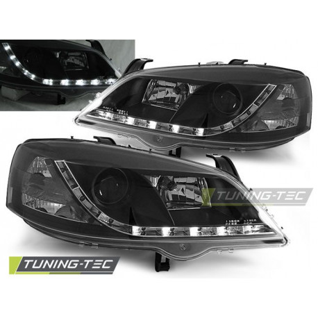 Lighting HEADLIGHTS OPEL ASTRA G 09.97-02.04 DAYLIGHT BLACK | races-shop.com