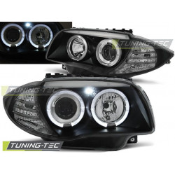 HEADLIGHTS ANGEL EYES BLACK for BMW 1 E87/E81/82/88 04-11