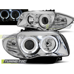HEADLIGHTS ANGEL EYES CHROME for BMW 1 E87/E81/82/88 04-11
