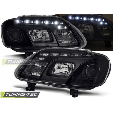 Lighting HEADLIGHTS DAYLIGHT BLACK for VW TOURAN 02.03-10.06 / CADDY | races-shop.com