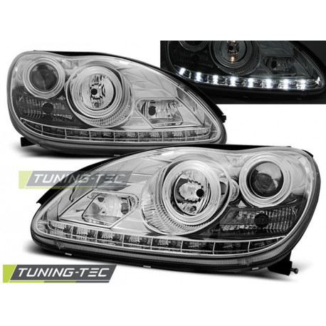 Lighting HEADLIGHTS DAYLIGHT CHROME for MERCEDES W220 S-KLASA 09.98-05.05 | races-shop.com