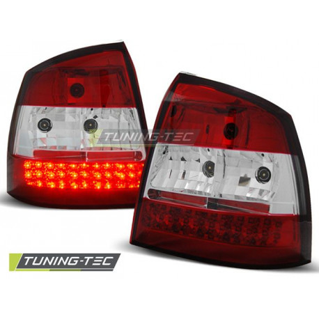Lighting LED TAIL IGHTS OPEL ASTRA G 09.97-02.04 RED WHITE LED | races-shop.com