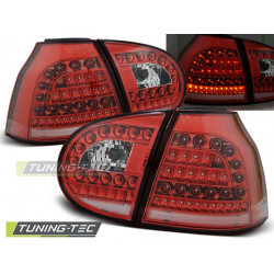 LED TAIL LIGHTS RED WHITE for VW GOLF 5 10.03-09
