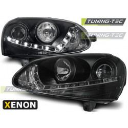 XENON HEADLIGHTS DAYLIGHT BLACK for VW GOLF 5 03-08