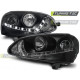 Lighting HEADLIGHTS DAYLIGHT BLACK for VW GOLF 5 03-08 | races-shop.com
