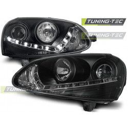 HEADLIGHTS DAYLIGHT BLACK for VW GOLF 5 03-08