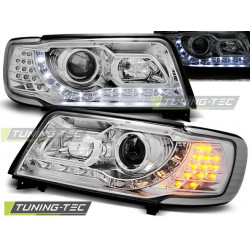HEADLIGHTS DAYLIGHT CHROME for AUDI 100 C4 12.90-06.94