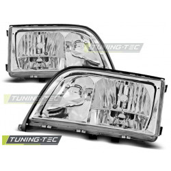 TUNING-TEC headlights for MERCEDES W140 S-KLASA 03.91-10.98 (H7/H1), chrome, V1