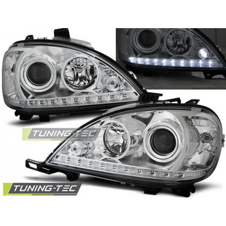 Lighting HEADLIGHTS DAYLIGHT CHROME for MERCEDES W163 ML M-KLASA 03.98-08.01 | races-shop.com