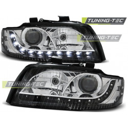 HEADLIGHTS DAYLIGHT BLACK for AUDI A4 10.00-10.04