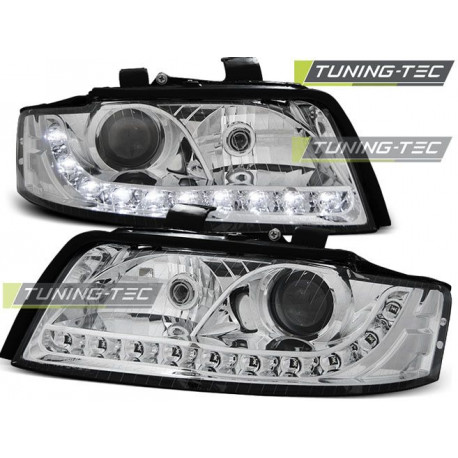 Lighting HEADLIGHTS DAYLIGHT CHROME for AUDI A4 10.00-10.04 | races-shop.com
