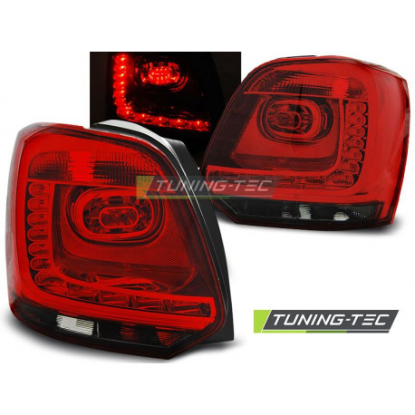 Lighting LED TAIL LIGHTS RED SMOKE for VW POLO 09-14 | races-shop.com