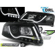 Lighting HEADLIGHTS TUBE LIGHT DRL BLACK for AUDI A6 C6 04.04-08 | races-shop.com