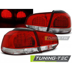 LED TAIL LIGHTS RED WHITE for VW GOLF 6 10.08-12