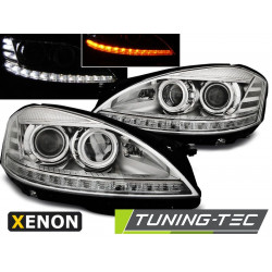 XENON HEADLIGHTS DAYLIGHT CHROME for MERCEDES W221 05-09