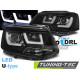 Lighting HEADLIGHTS U-LED LIGHT BLACK for VW T5 2010-2015 | races-shop.com