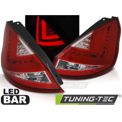 LED TAIL IGHTS FORD FIESTA MK7 12-16 HB RED WHITE LED BAR