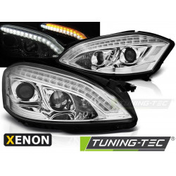 XENON HEADLIGHTS DAYLIGHT CHROME for MERCEDES W221 05-09