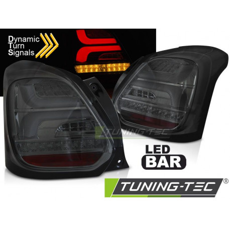 Lighting LED TAIL IGHTS SUZUKI SWIFT VI 17- SMOKE LED SEQ | races-shop.com