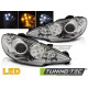 Lighting HEADLIGHTS PEUGEOT 206 02-ANGEL EYES CHROME LED | races-shop.com
