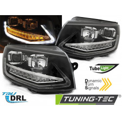 HEADLIGHTS TUBE LIGHT DRL BLACK SEQ for VW T6 15-19