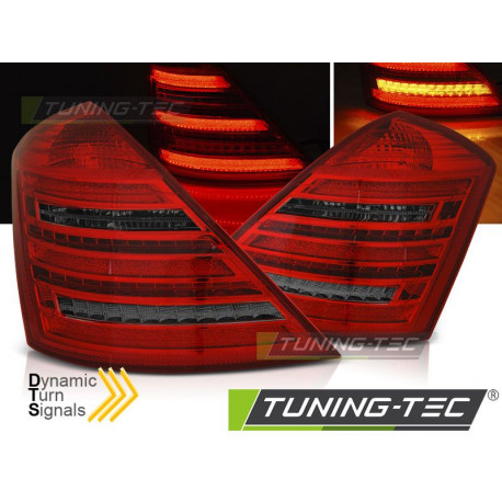 Lighting LED TAIL LIGHTS RED SMOKE SEQ W222 LOOK for MERCEDES W221 S-KLASA 05-09 | races-shop.com