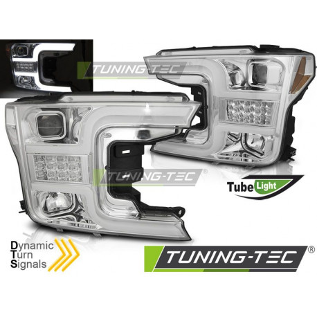 Lighting HEADLIGHTS TUBE LIGHT CHROME for FORD F150 MK13 17-20 | races-shop.com