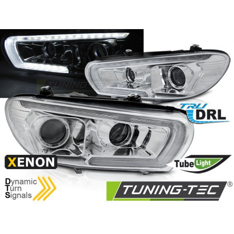 Lighting XEONON HEADLIGHTS TUBE SEQ LED CHROME for VW SCIROCCO 08-04.14 | races-shop.com