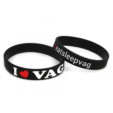 Rubber wrist band I Love VAG silicone wristband (Black) | races-shop.com