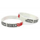 Rubber wrist band JDM Lover silicone wristband (White) | races-shop.com