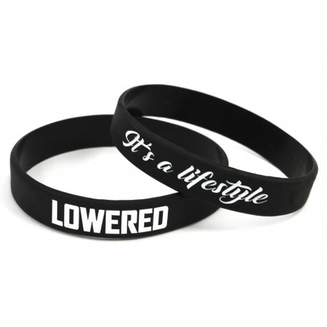 Rubber wrist band LOWERED silicone wristband (Black) | races-shop.com
