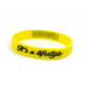 Rubber wrist band LOWERED silicone wristband (Yellow) | races-shop.com